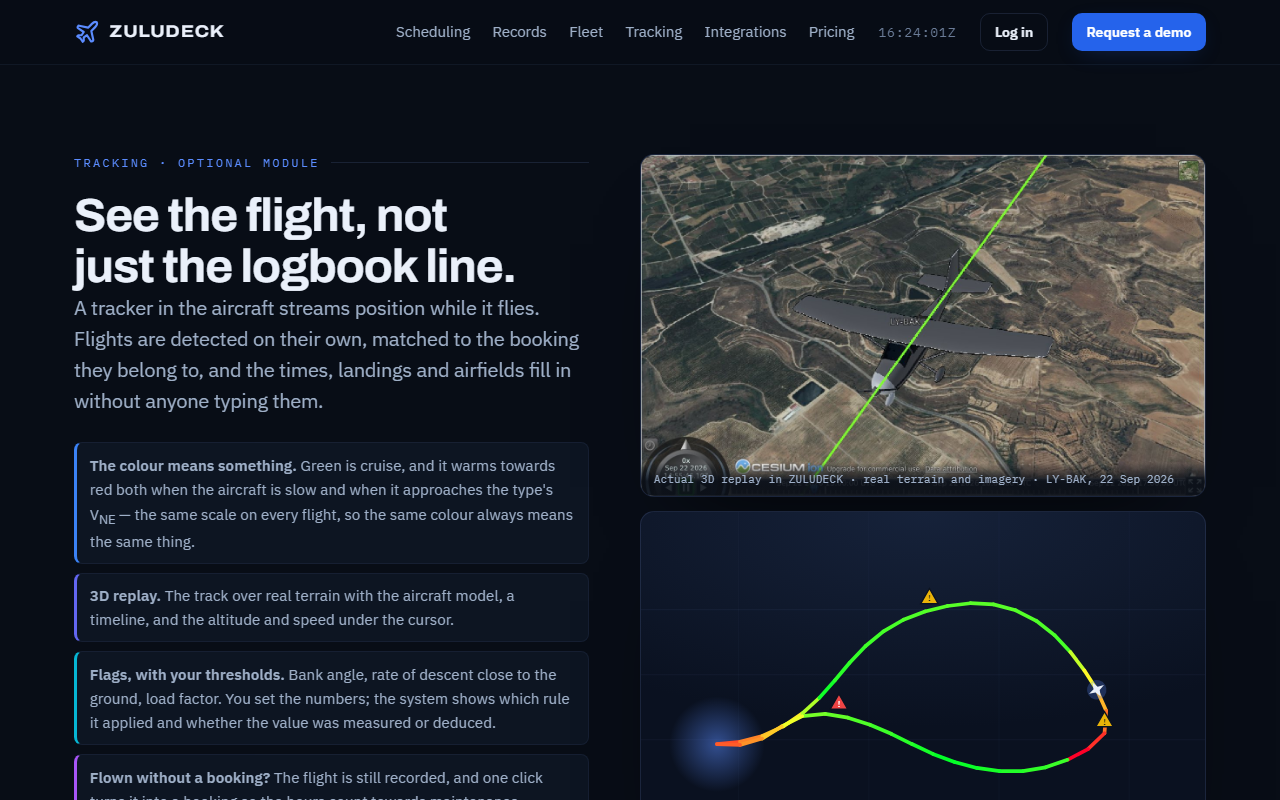 zuludeck.com — an actual 3D replay, over real terrain and imagery.